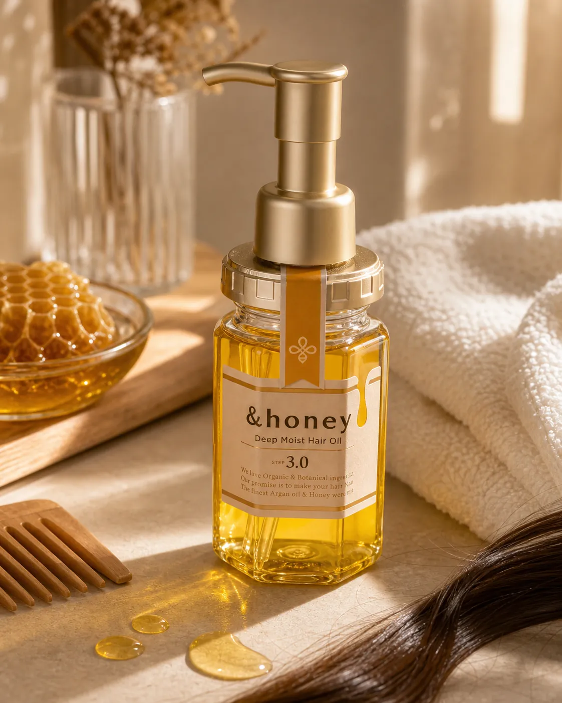Generated editorial visual for &honey Deep Moist Hair Oil