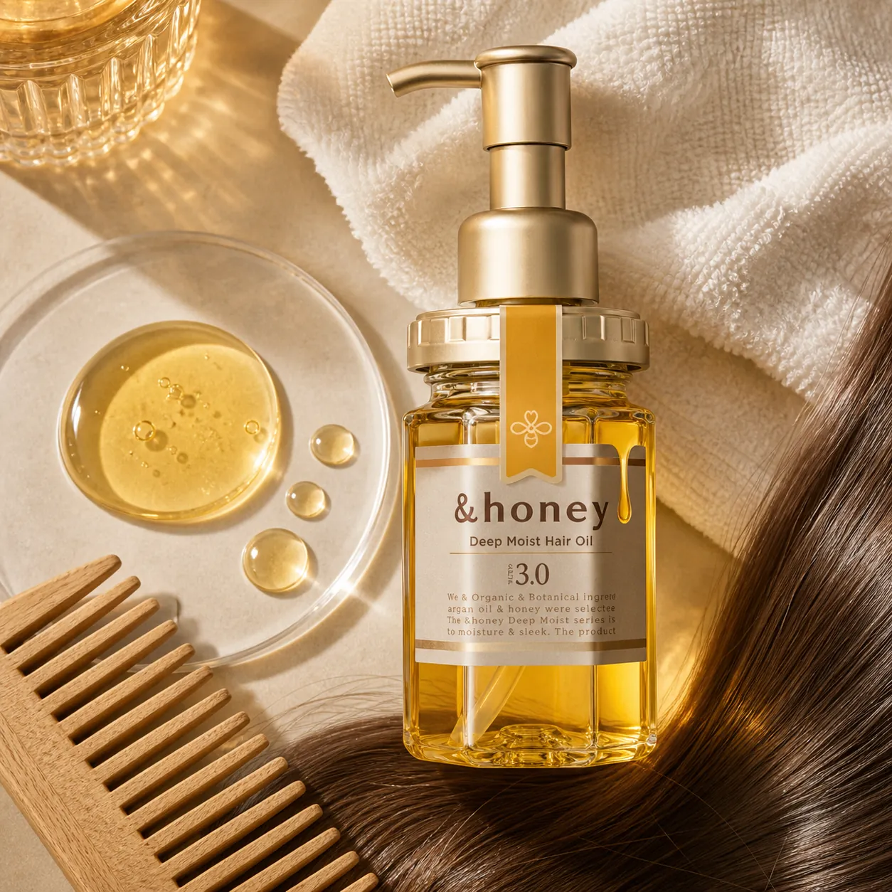 Generated editorial visual for &honey Deep Moist Hair Oil detail 3