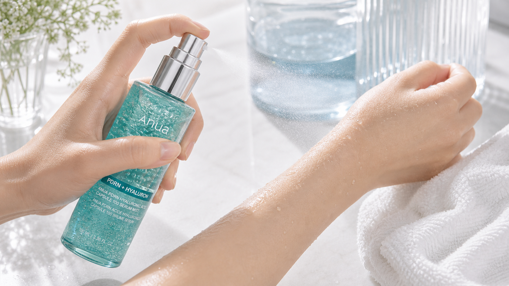 Generated editorial visual for ANUA PDRN Collagen Glow Facial Serum Spray detail 2