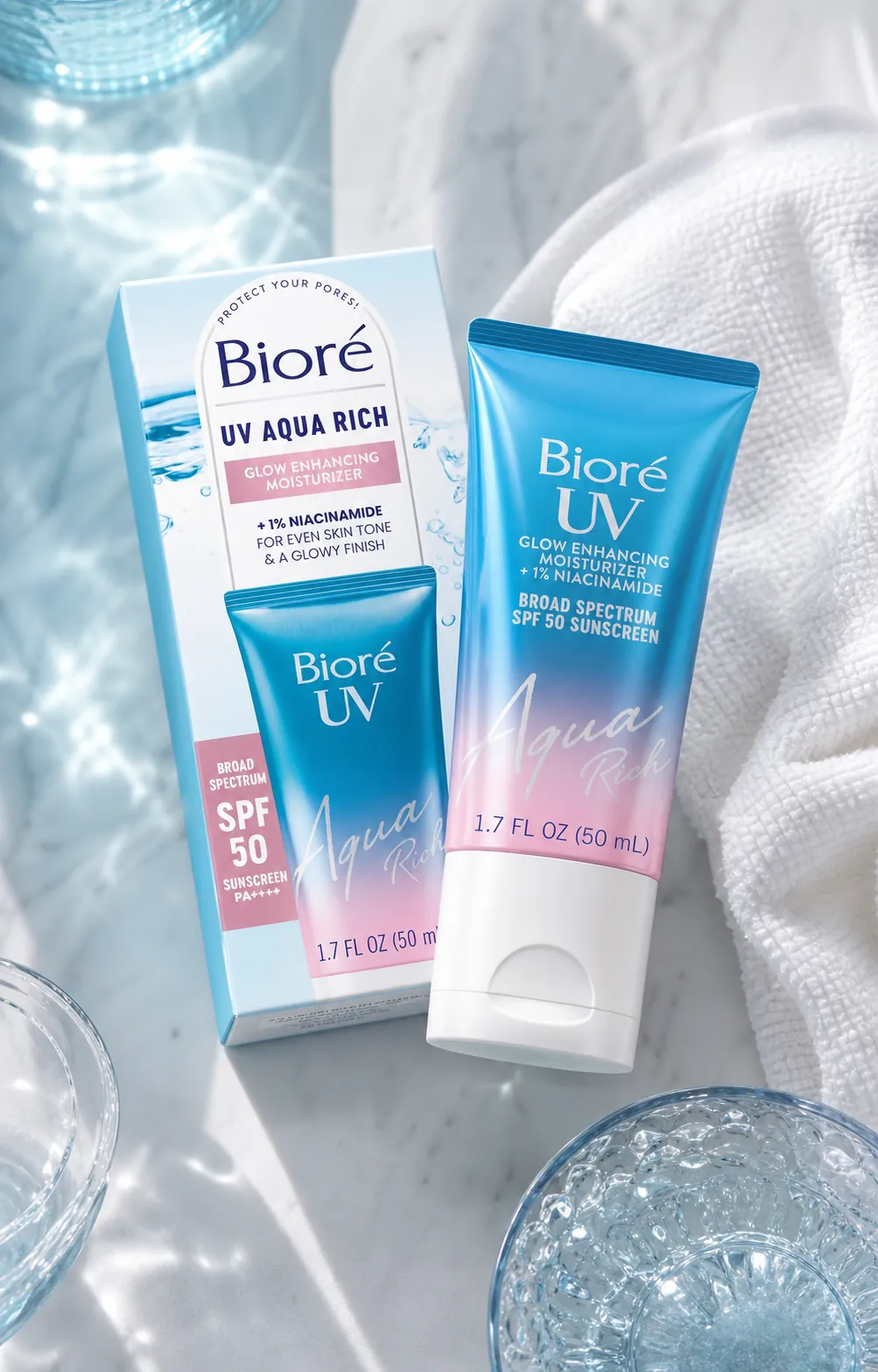 Bioré UV Aqua Rich Glow Enhancing Moisturizer SPF 50