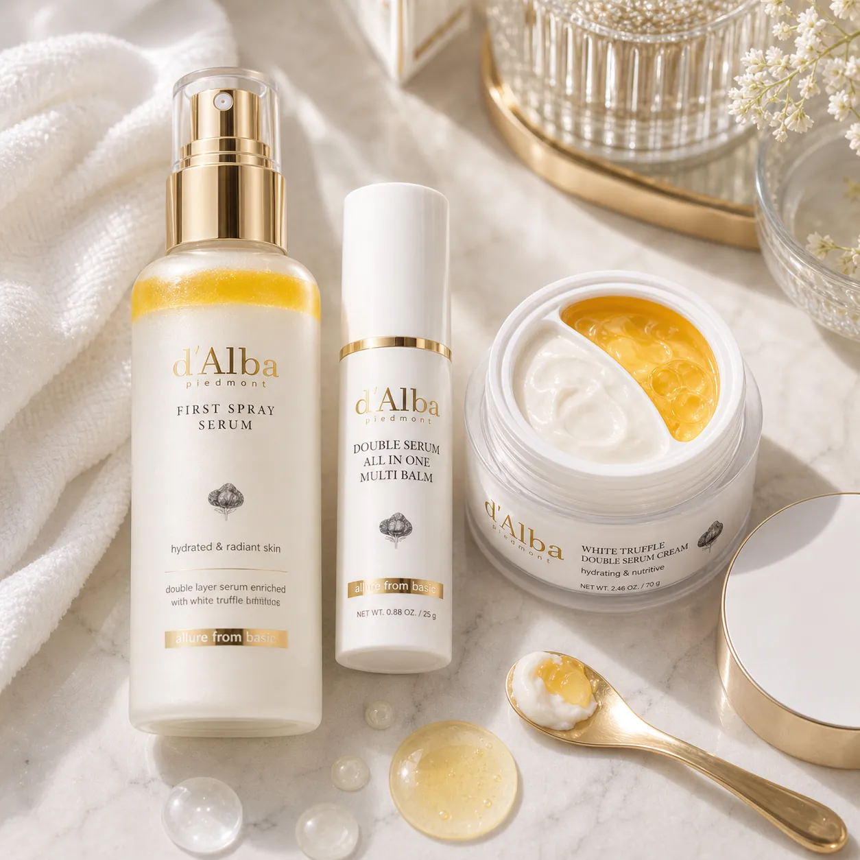 Generated editorial visual for d'Alba White Truffle Double Serum & Cream detail 3