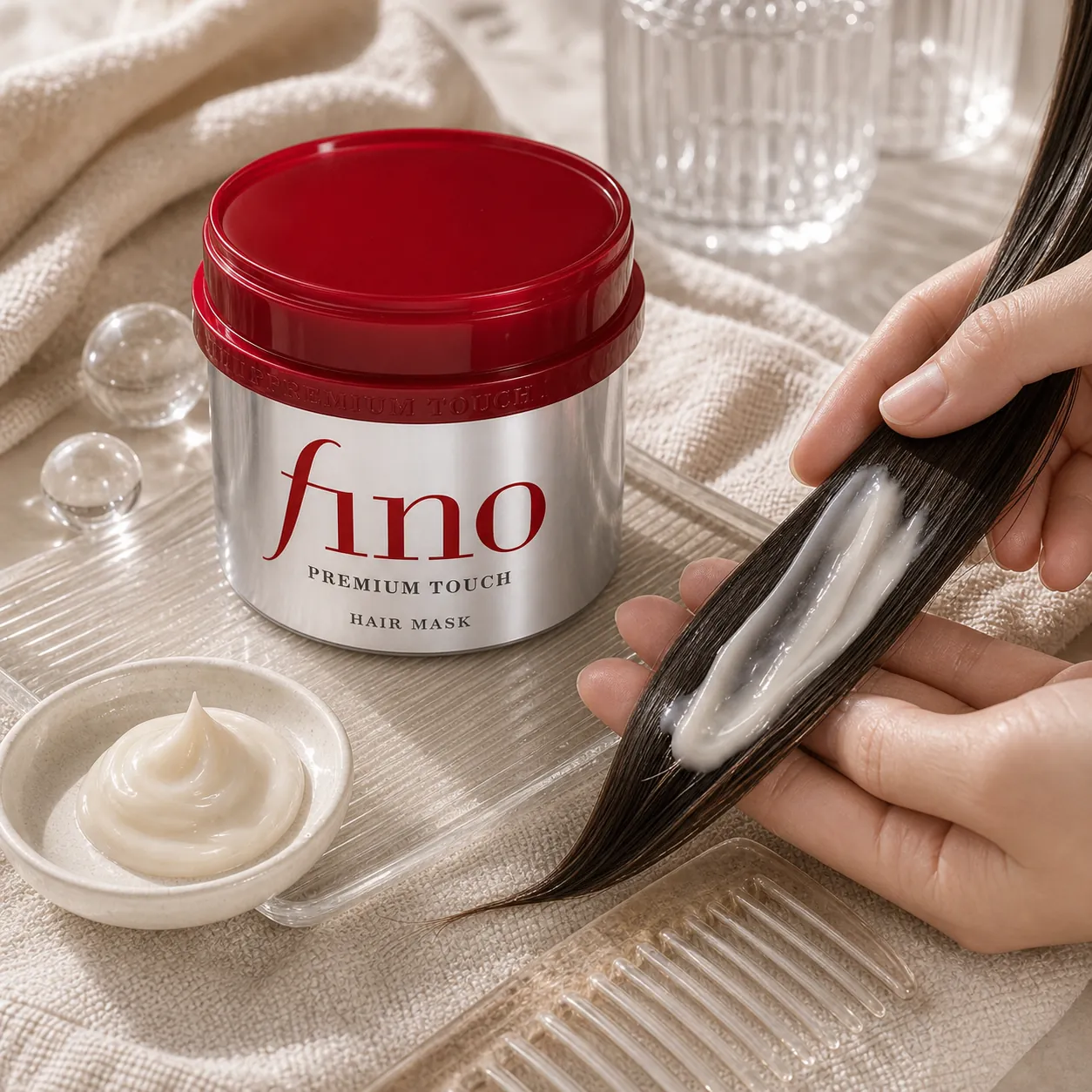 Generated editorial visual for Fino Premium Touch Hair Mask