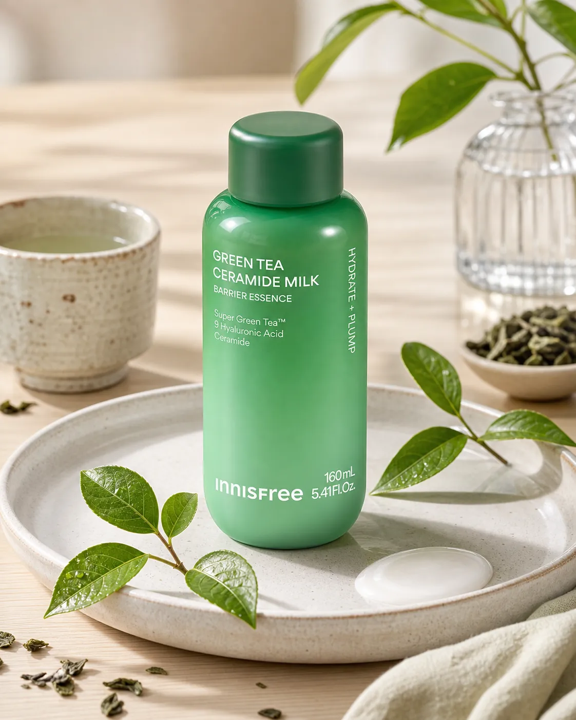 Generated editorial visual for innisfree Green Tea Ceramide Milk detail 2
