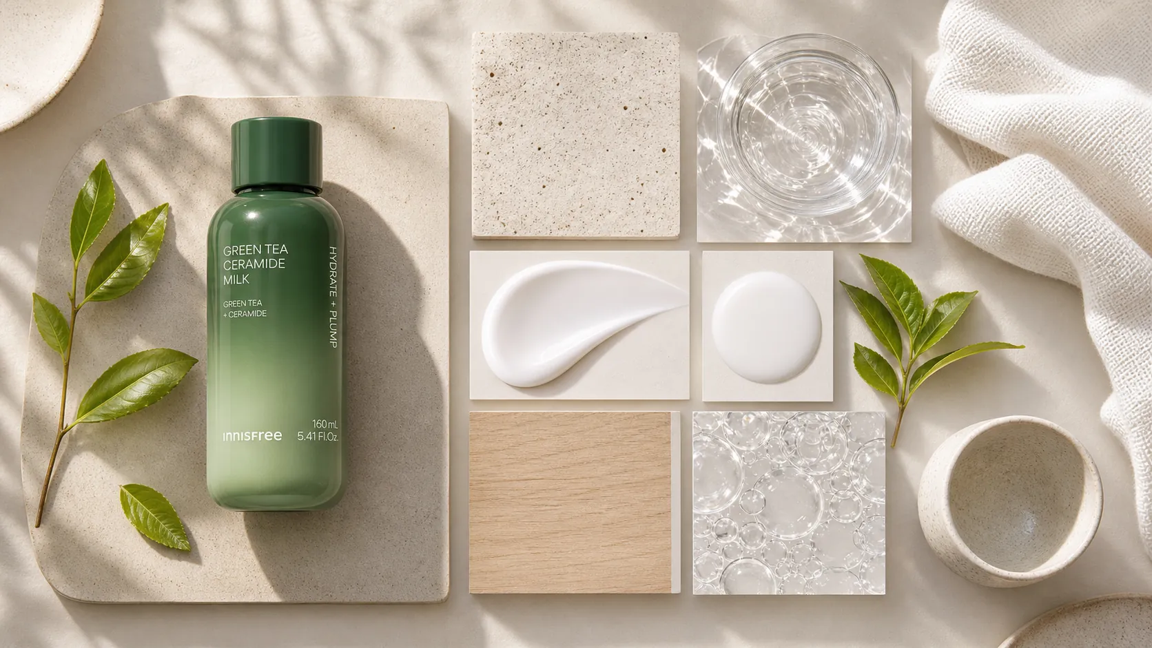 Generated editorial visual for innisfree Green Tea Ceramide Milk detail 3