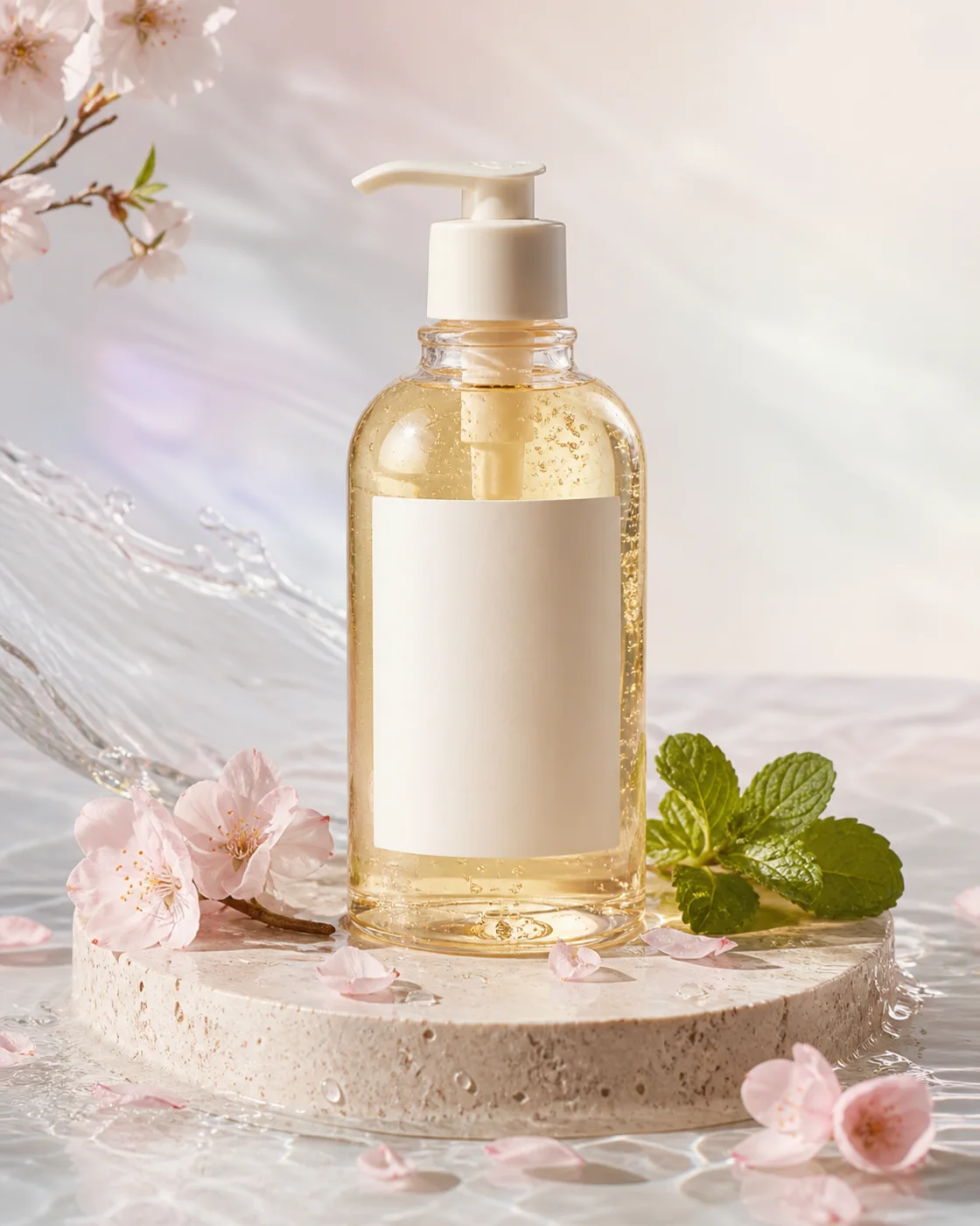 Editorial visual for KUNDAL Caffeine Scalp Shampoo Cherry Blossom