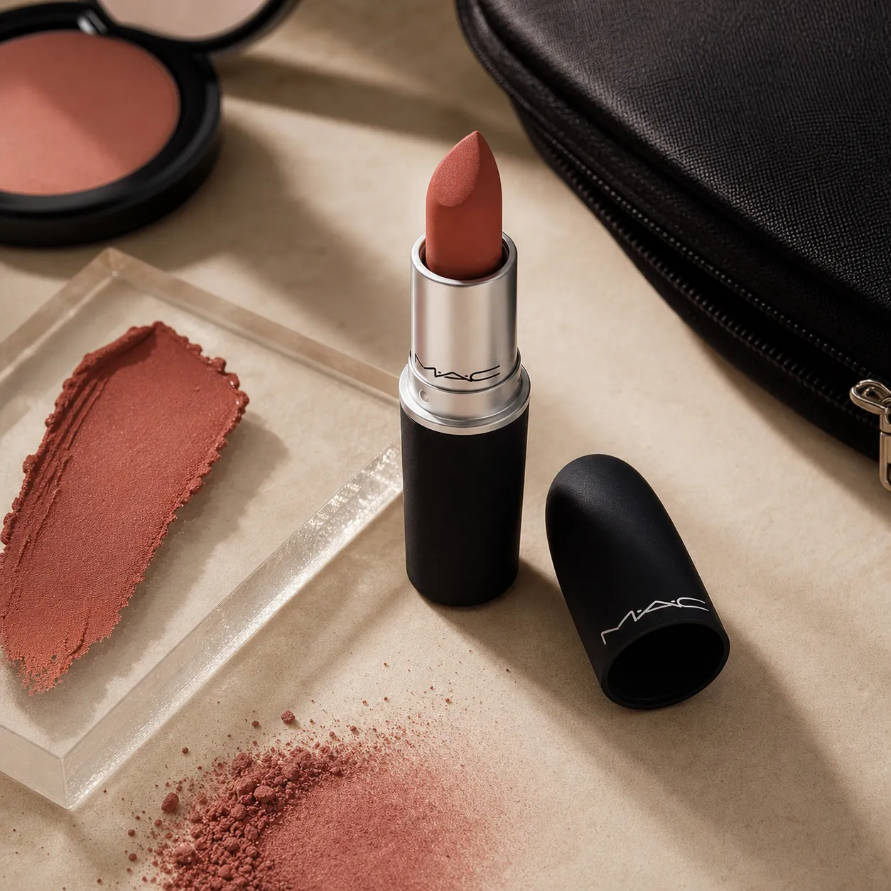 Generated editorial visual for MAC Powder Kiss Lipstick - Mull It Over detail 3