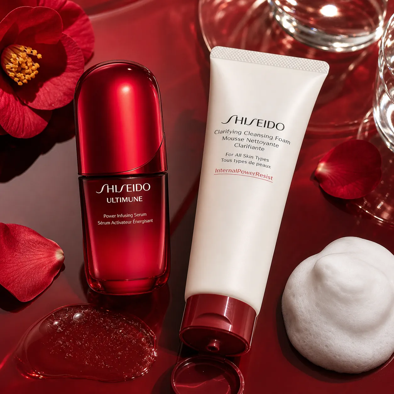 Generated editorial visual for Shiseido Ultimune Power Infusing Serum + Clarifying Cleansing Foam detail 3
